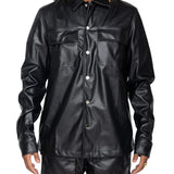 THE NOIR LEATHER OVERSHIRT