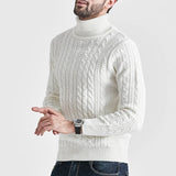 THE ALPINE CABLE-KNIT TURTLE NECK