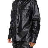 THE NOIR LEATHER OVERSHIRT