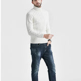 THE ALPINE CABLE-KNIT TURTLE NECK